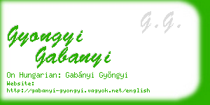gyongyi gabanyi business card