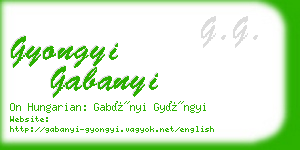 gyongyi gabanyi business card